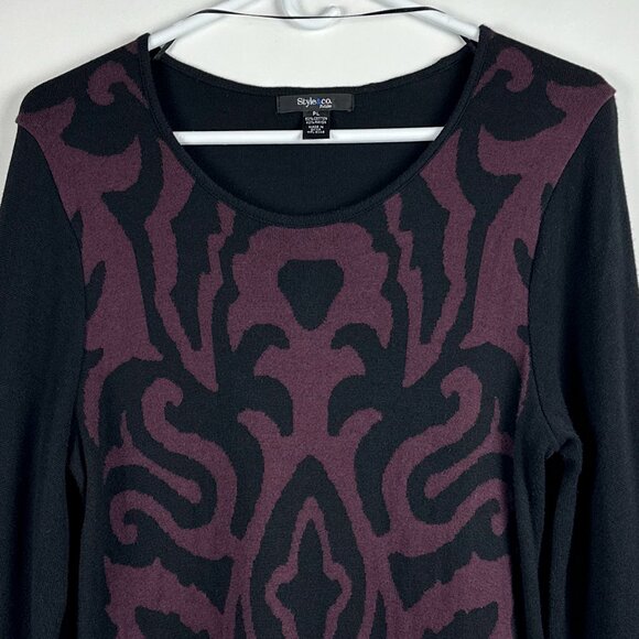 Style & Co. Knit Dress 3/4 Sleeves Size Petite Large (PL) - Picture 4 of 11